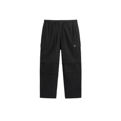 Men's Black Straight Cargo Pants