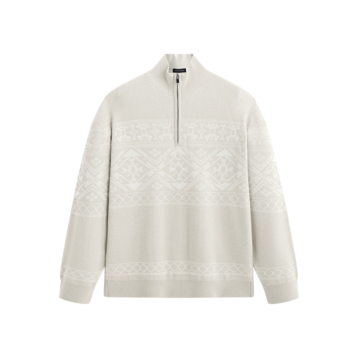 Men's Fair Isle Mock-Neck Knit Sweater