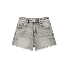 Women's Vintage-Washed Frayed Denim Shorts