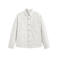 Men's Lettered Textured Jacquard Shirt
