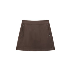 Women's Faux Suede A-Line Mini Skirt