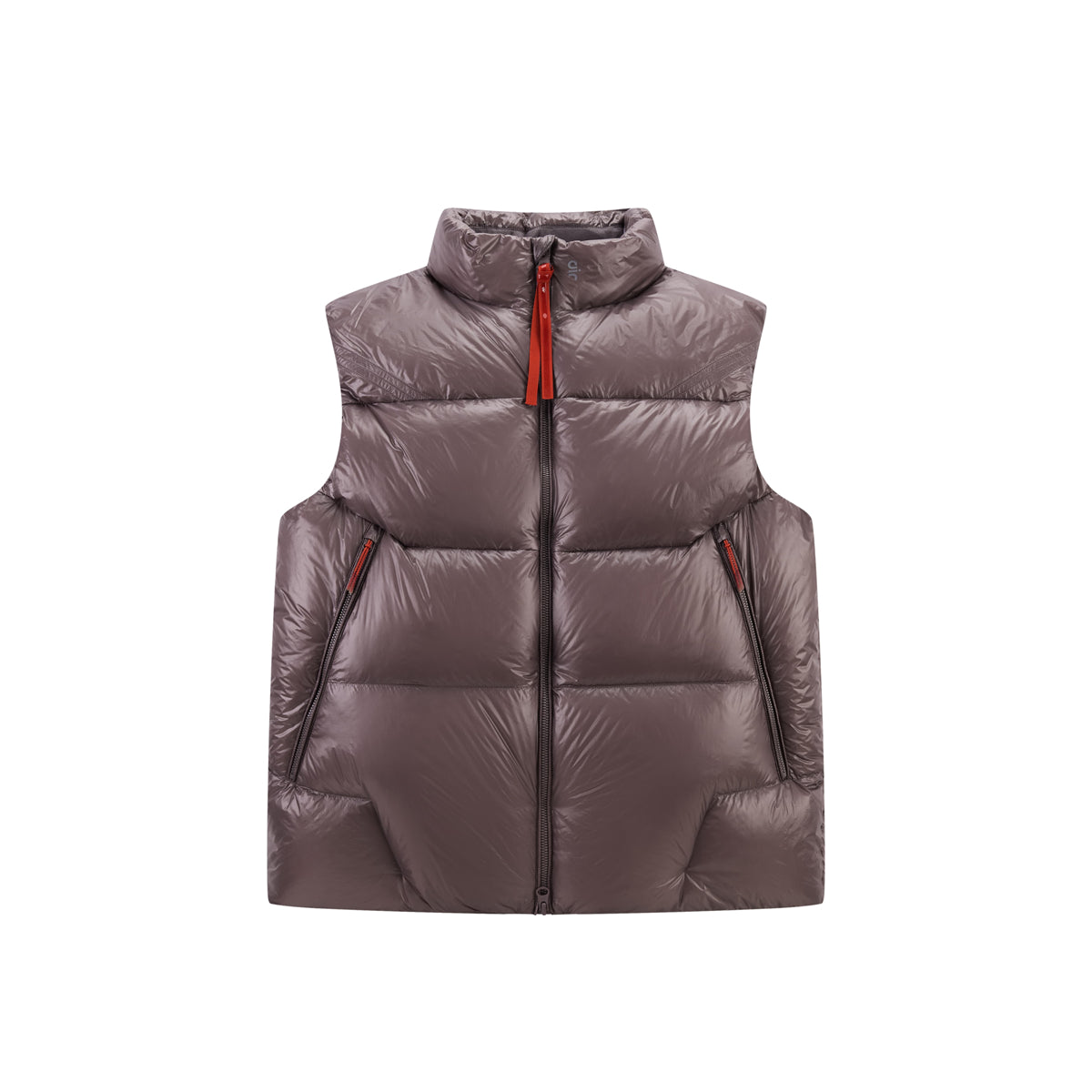 Men's Drawstring Down Vest with Contrast Details