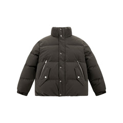 Men's Brown Short Puffer Jacket
