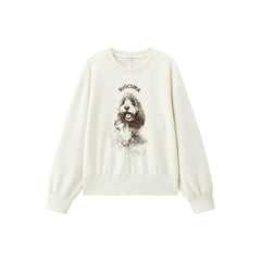 Women's Puppy Graphic Pullover Sweatshirt