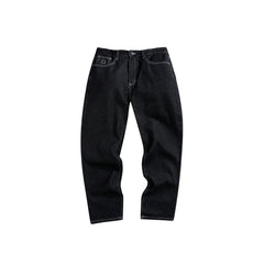 Men's Topstitched Tapered Jeans