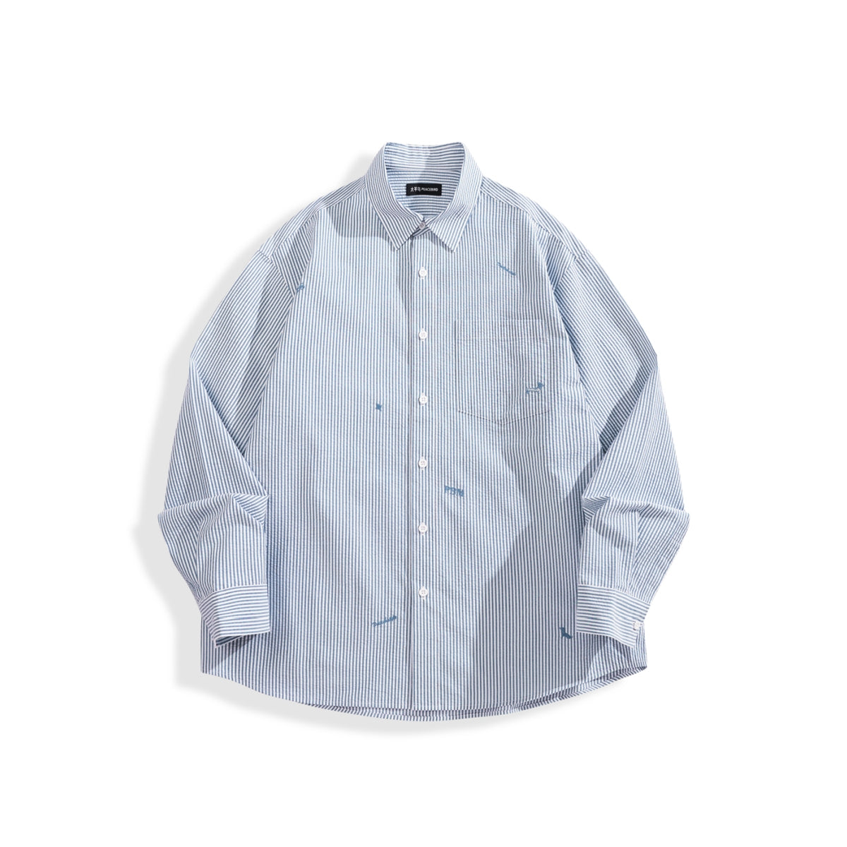 Men's Seersucker Striped Shirt