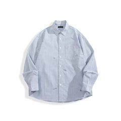 Men's Seersucker Striped Shirt