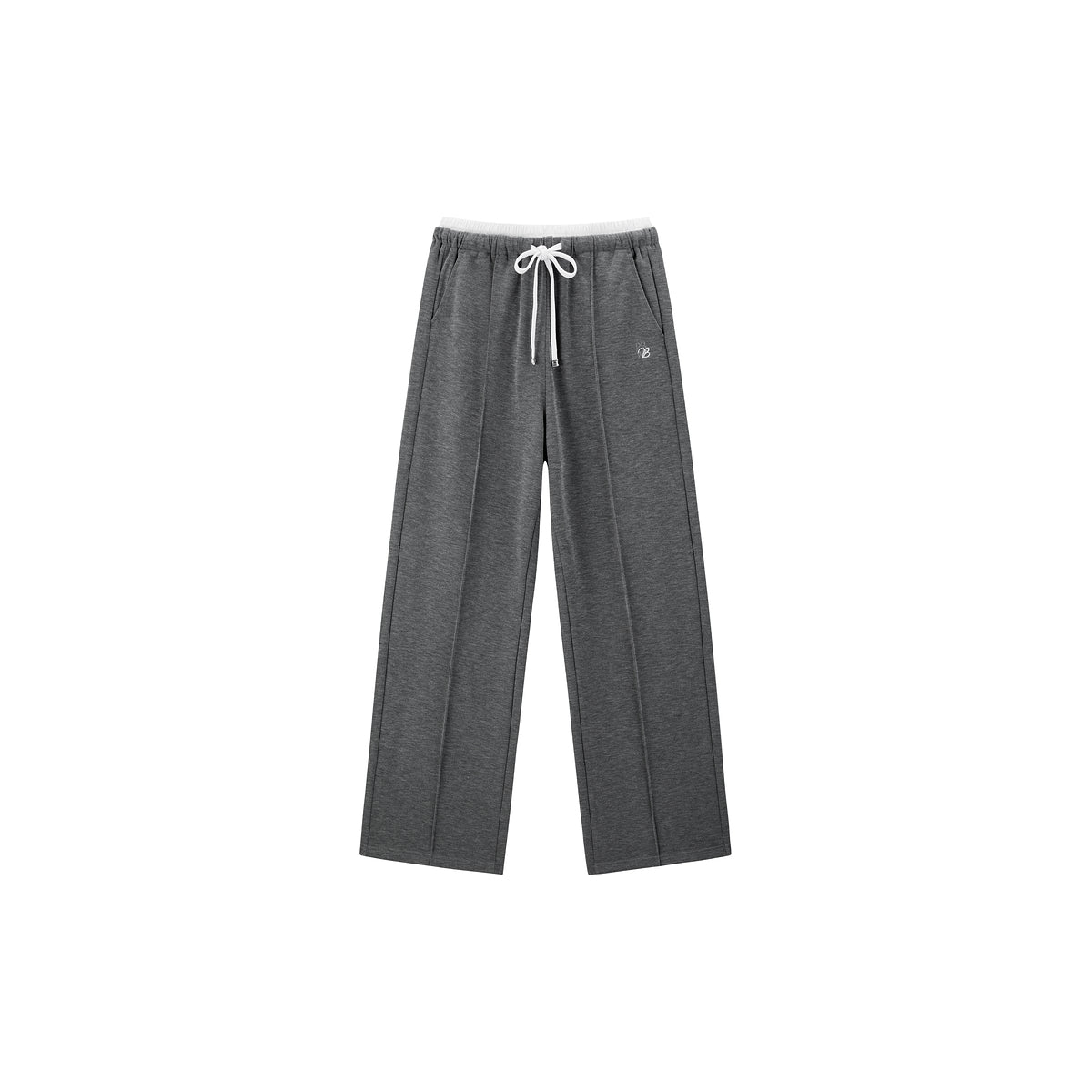 Women's Spliced High Waist Straight Pants