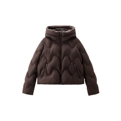 Women's Curved-Quilted Puffer Jacket