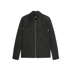 Men's Faux Suede Patch-Pocket Commuter Jacket