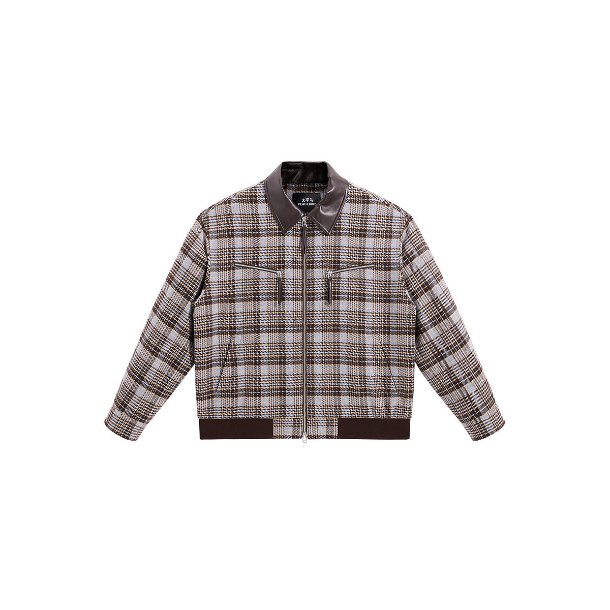 Men's Brown Vintage Plaid Jacket