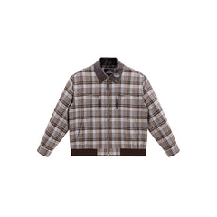 Men's Brown Vintage Plaid Jacket