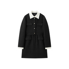 Women's Layered-Look Tweed Sequin Dress