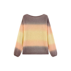 Women's Gradient Slash Neck Sweater