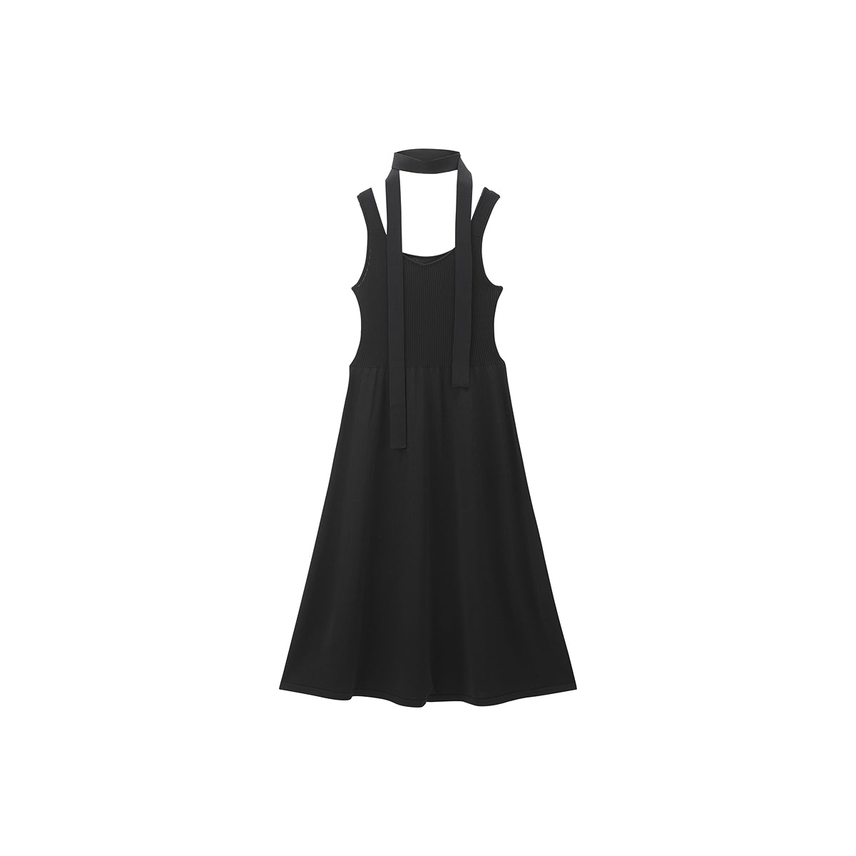 Women's Ribbon Knitted Tank Midi Dress