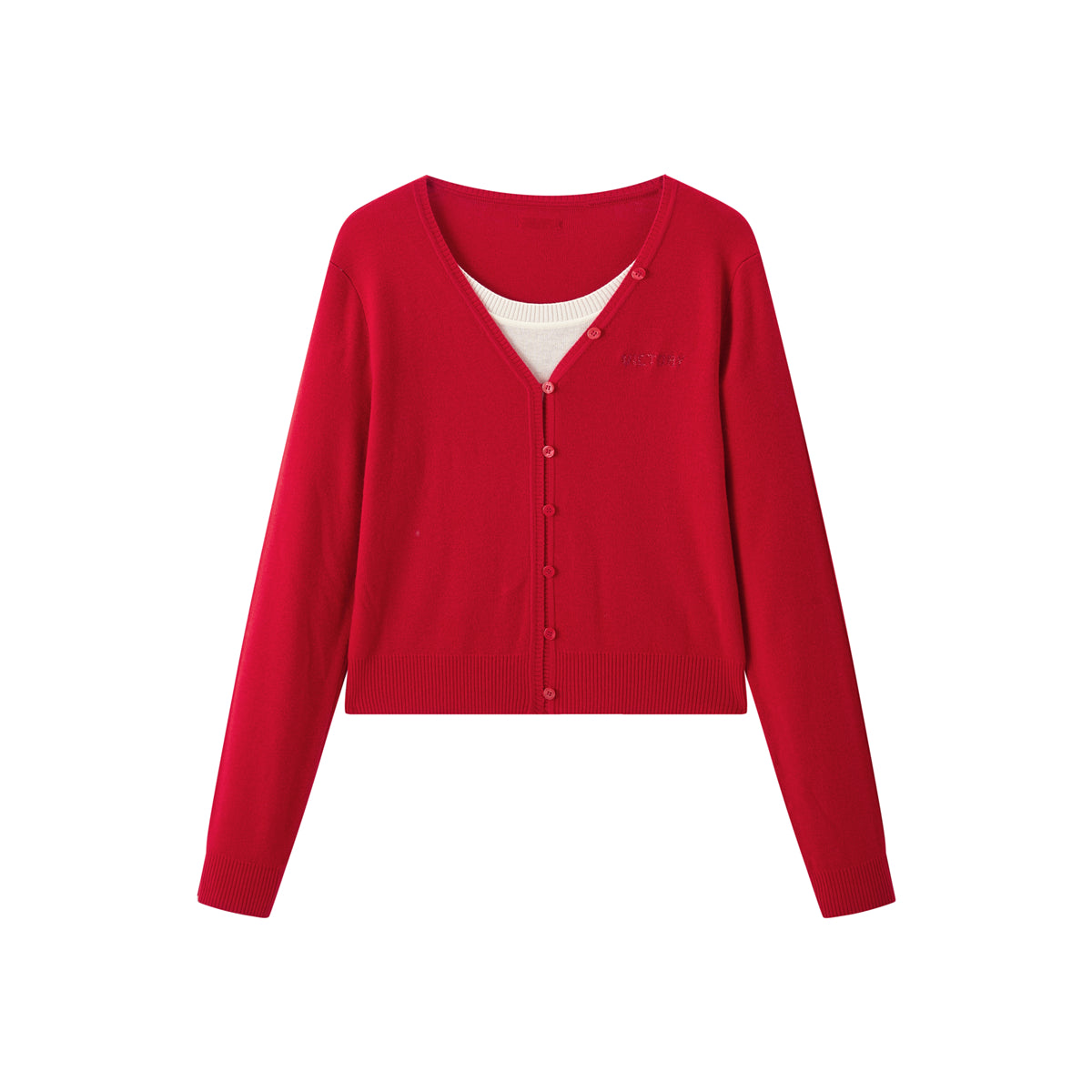 Women's Wool-Blend Contrast Layered-Look Sweater