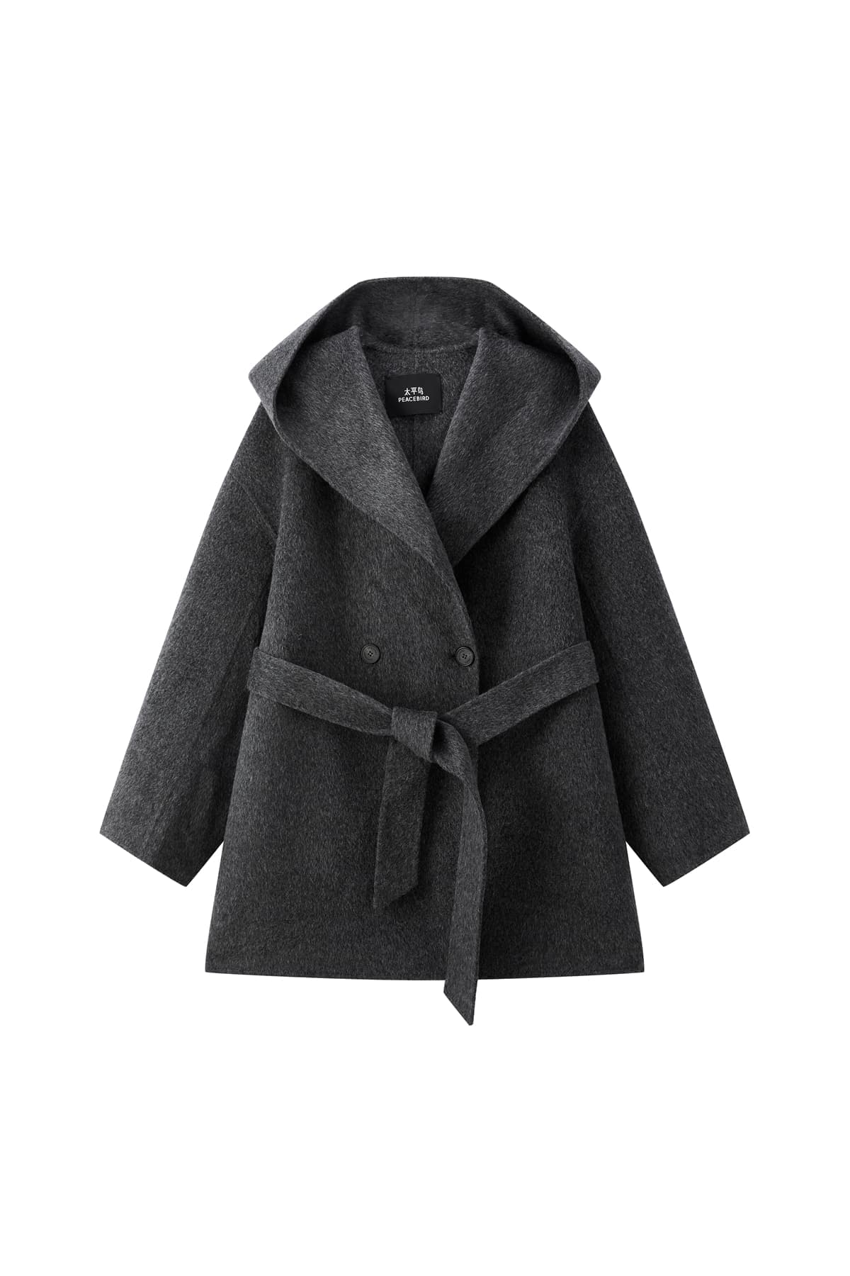 Women's Double-Face Wool Robe Cape Coat