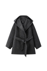 Women's Double-Face Wool Robe Cape Coat