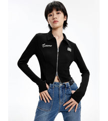 Women's Crop TopExtra-long Sleeve Knitted Jacket