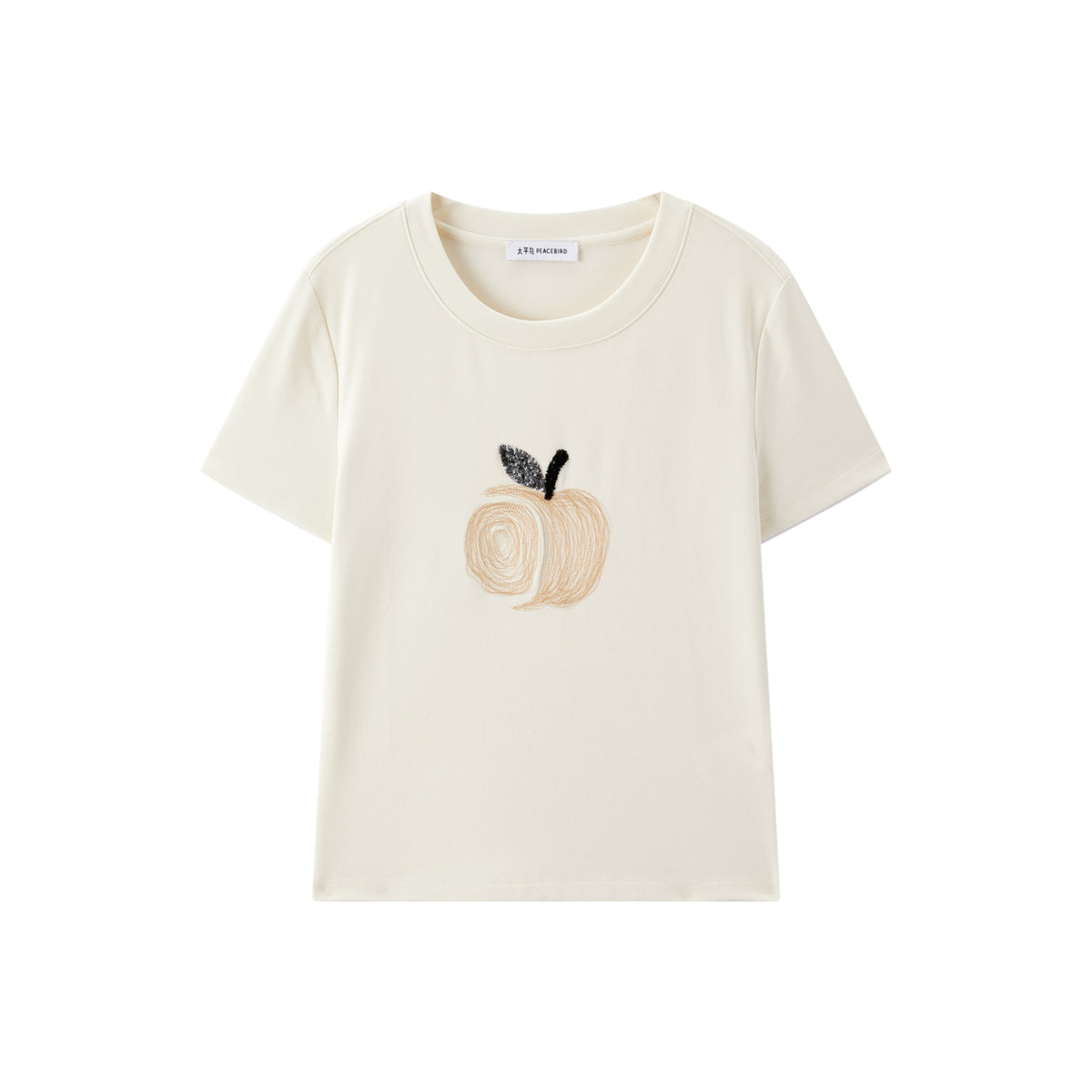 Women's Slim-Fit Sequin-Embroidered T-Shirt