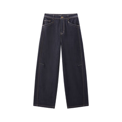 Women's High-Waist Brushed Wide-Leg Jeans