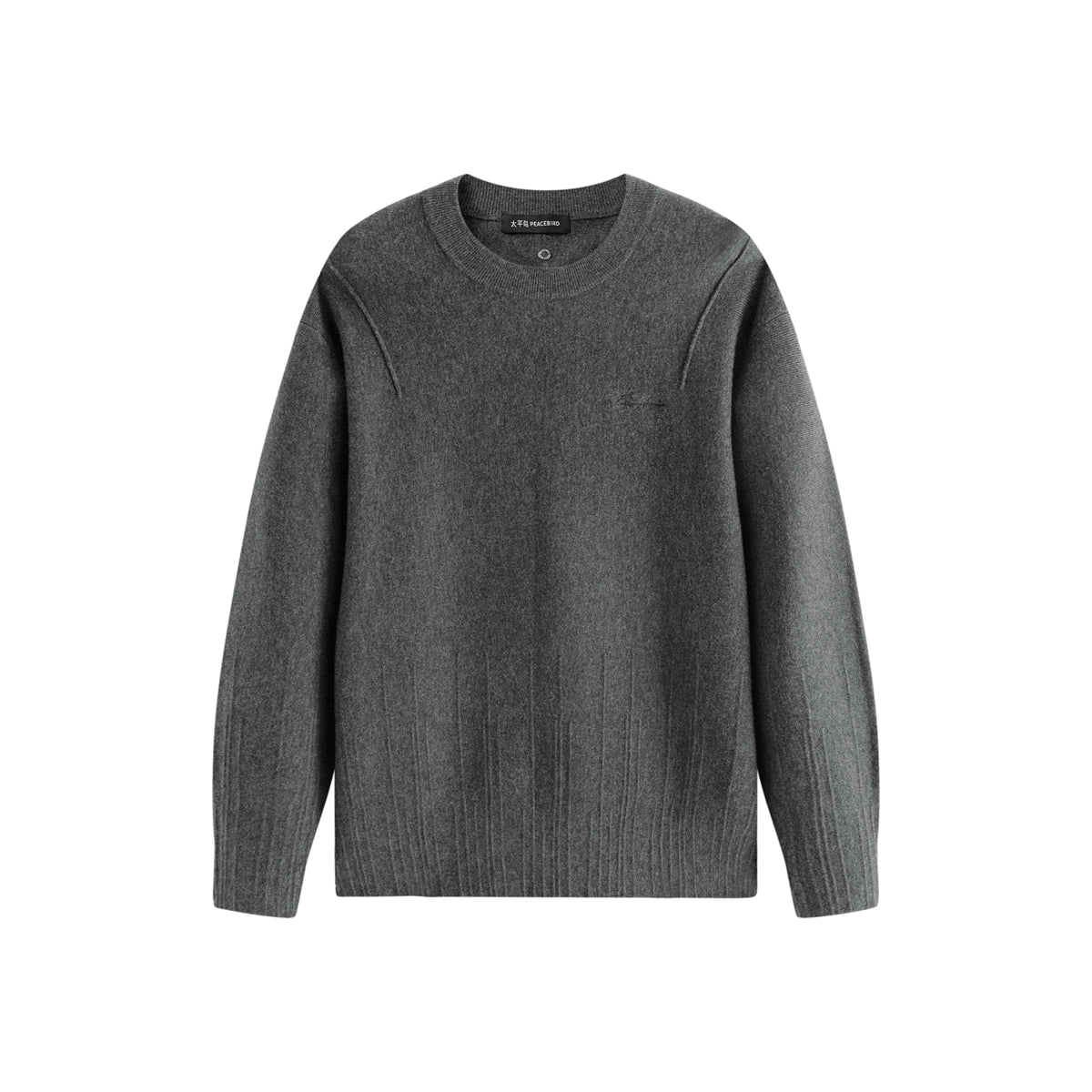 Men's Textured Solid Pullover Sweater