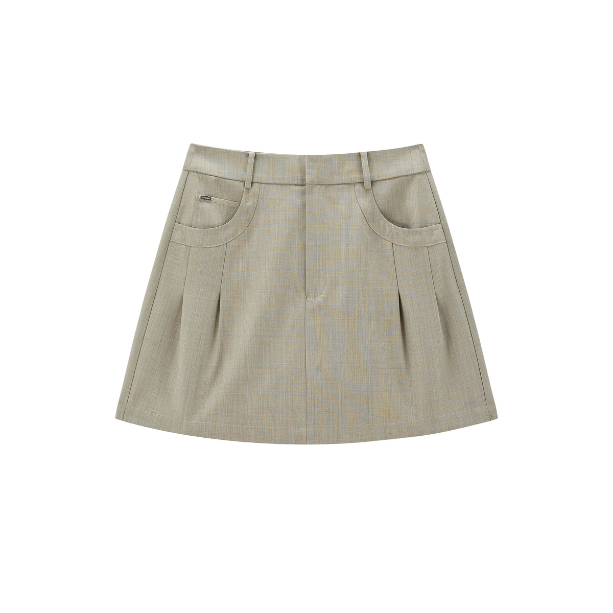 Women's High-Waisted Pleated A-Line Short Skirt