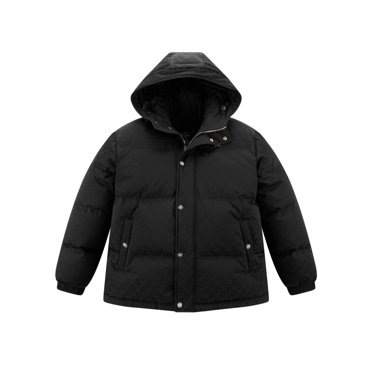 Men's Allover Tonal Jacquard Puffer Jacket