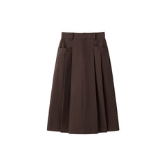 Women's Pleated A Line Midi Skirt