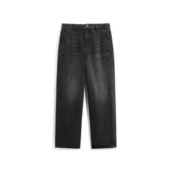 Men's Washed Lyocell Straight-Leg Jeans