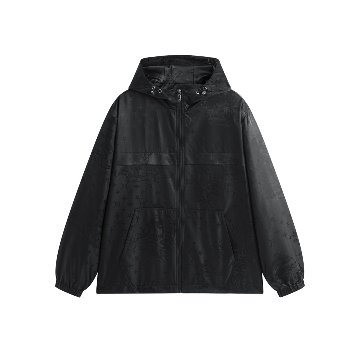 Men's Tonal Jacquard Hooded Jacket