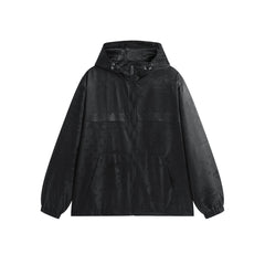 Men's Tonal Jacquard Hooded Jacket