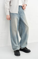 Men's Gradient-Washed Wide-Leg Jeans
