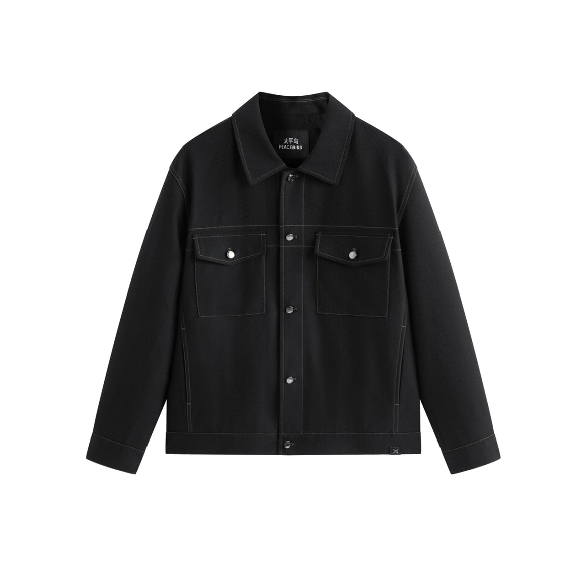 Men's Textured Tweed-Inspired Jacket | Peacebird Men Fashion