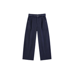 Women's Navy Blue Straight Pants