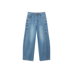 Women's Washed Banana-Leg Jeans