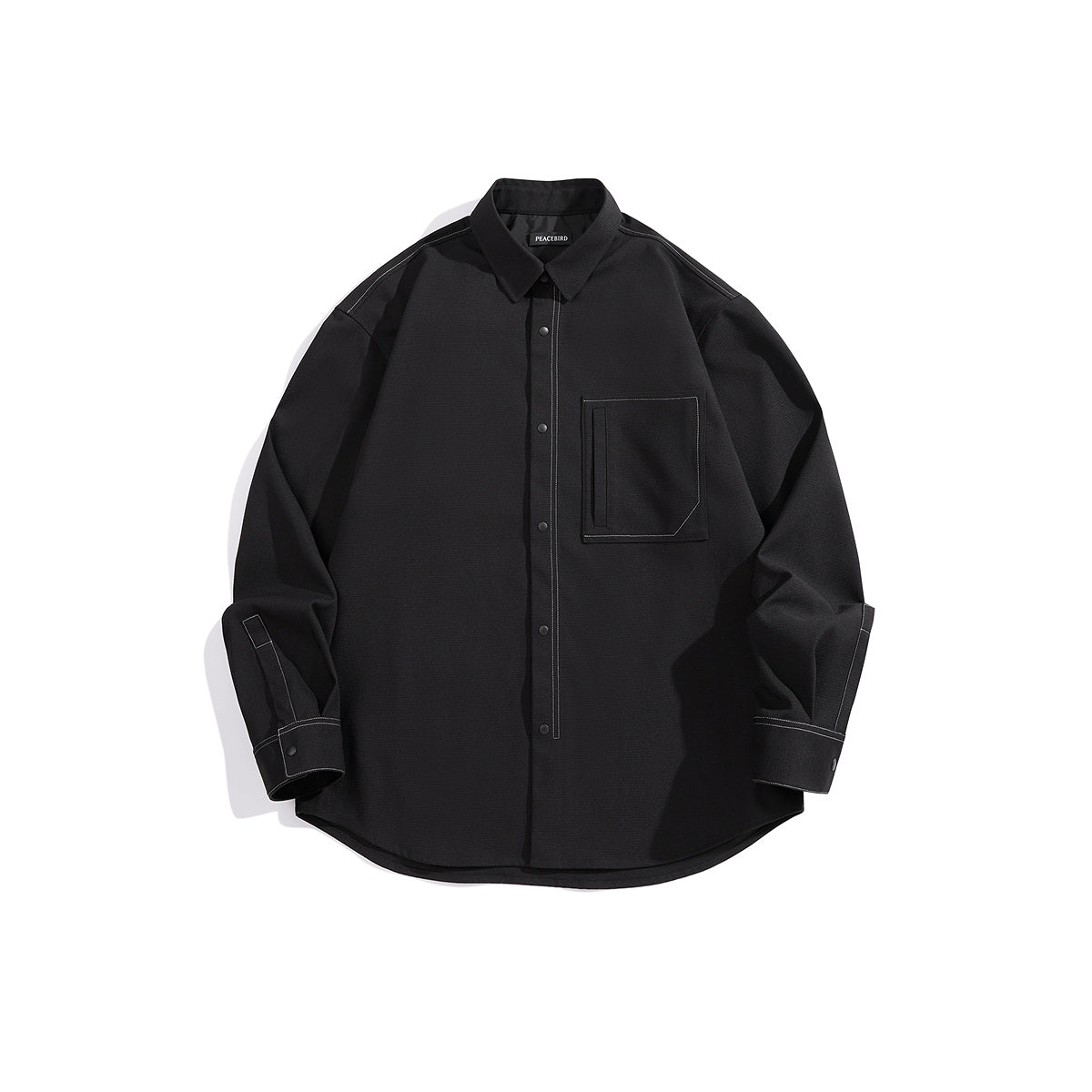 Men's Black Jacquard Shirt