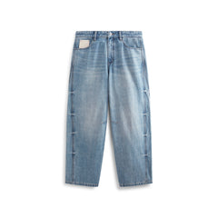 Men's Street-Style Washed Wide-Leg Jeans