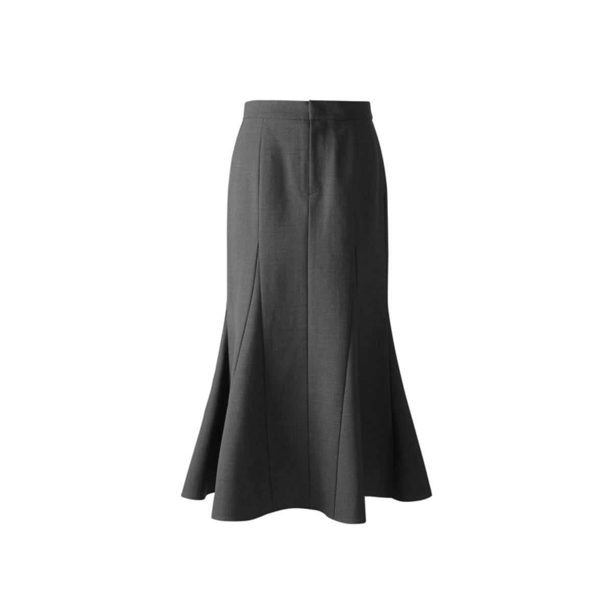 Women's Grey Sheep Wool Maxi Mermaid Skirt