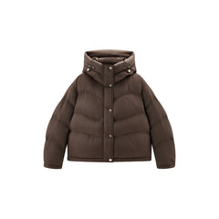 Women's Quilted Hooded Crop Puffer Jacket