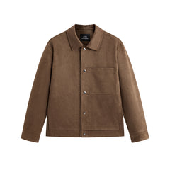 Men's Textured Faux Suede Jacket