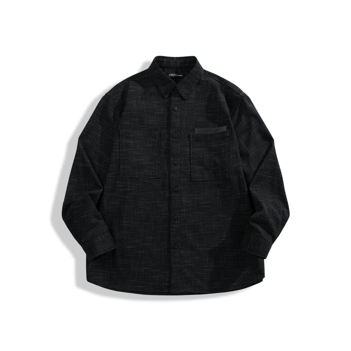 Men's Tweed-Inspired Brushed Yarn-Dyed Shirt
