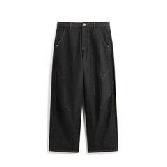Men's Oversized Pleated Jeans