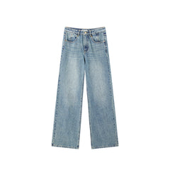 Women's High-Waisted Wide-Leg Cotton Jeans