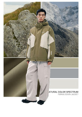 Men's Colorblock Bonded Water-Repellent Down Jacket