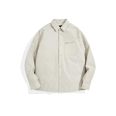 Men's White Textured Puffer Jacket