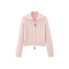 Women's Hollow Out Cable Knit Cardigan