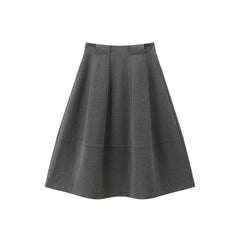 Women's High-Waist A-Line Flared Skirt
