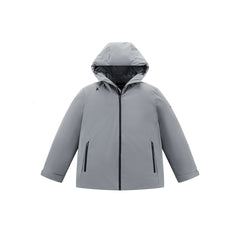 Men's Solid Hooded Down Coat