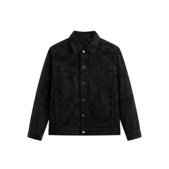 Men's Allover Jacquard Chenille Denim Jacket